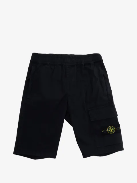 Stone Island Junior shorts cargo con parche del logo