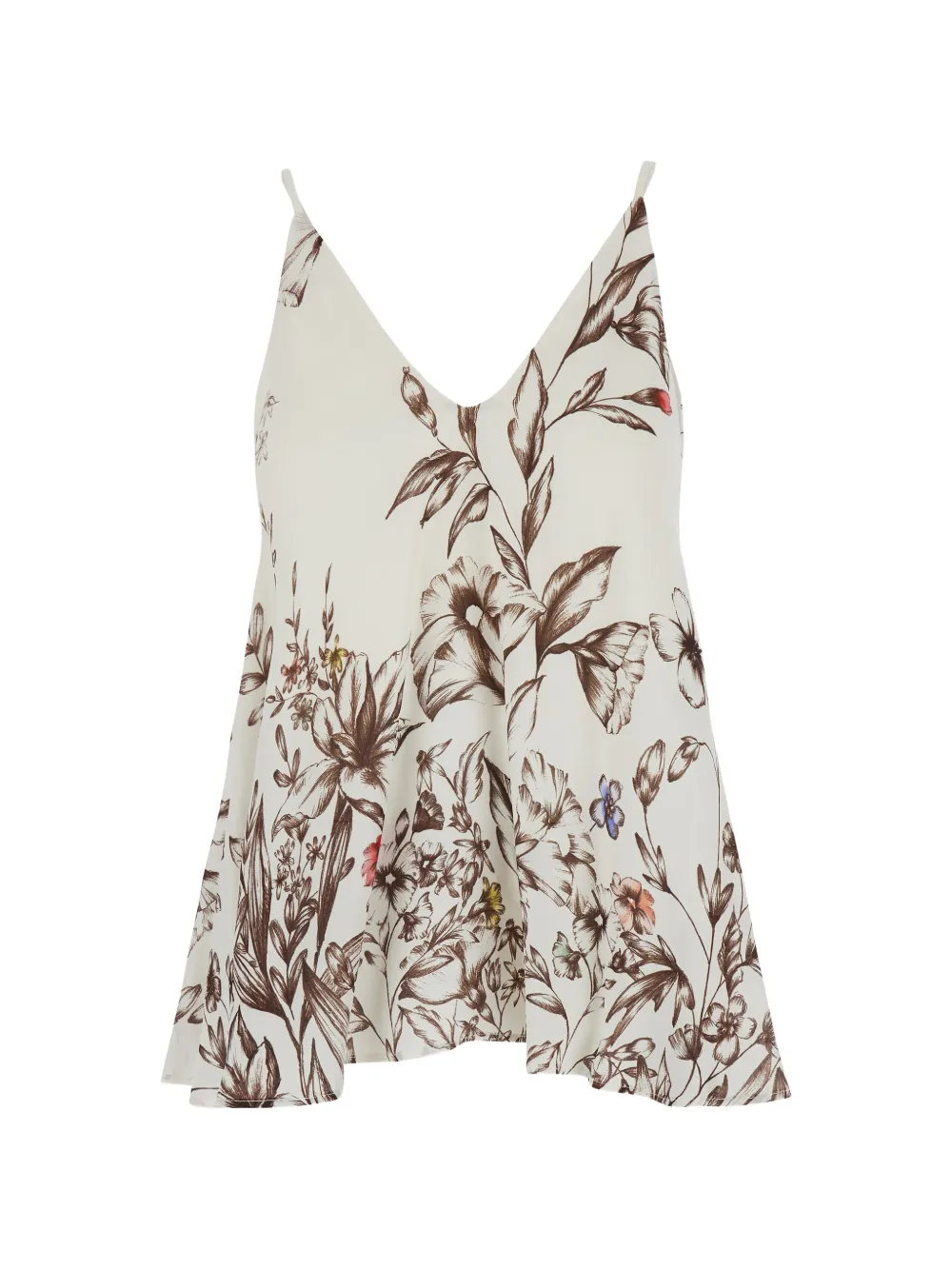 Semicouture floral-print sleeveless top - Bianco