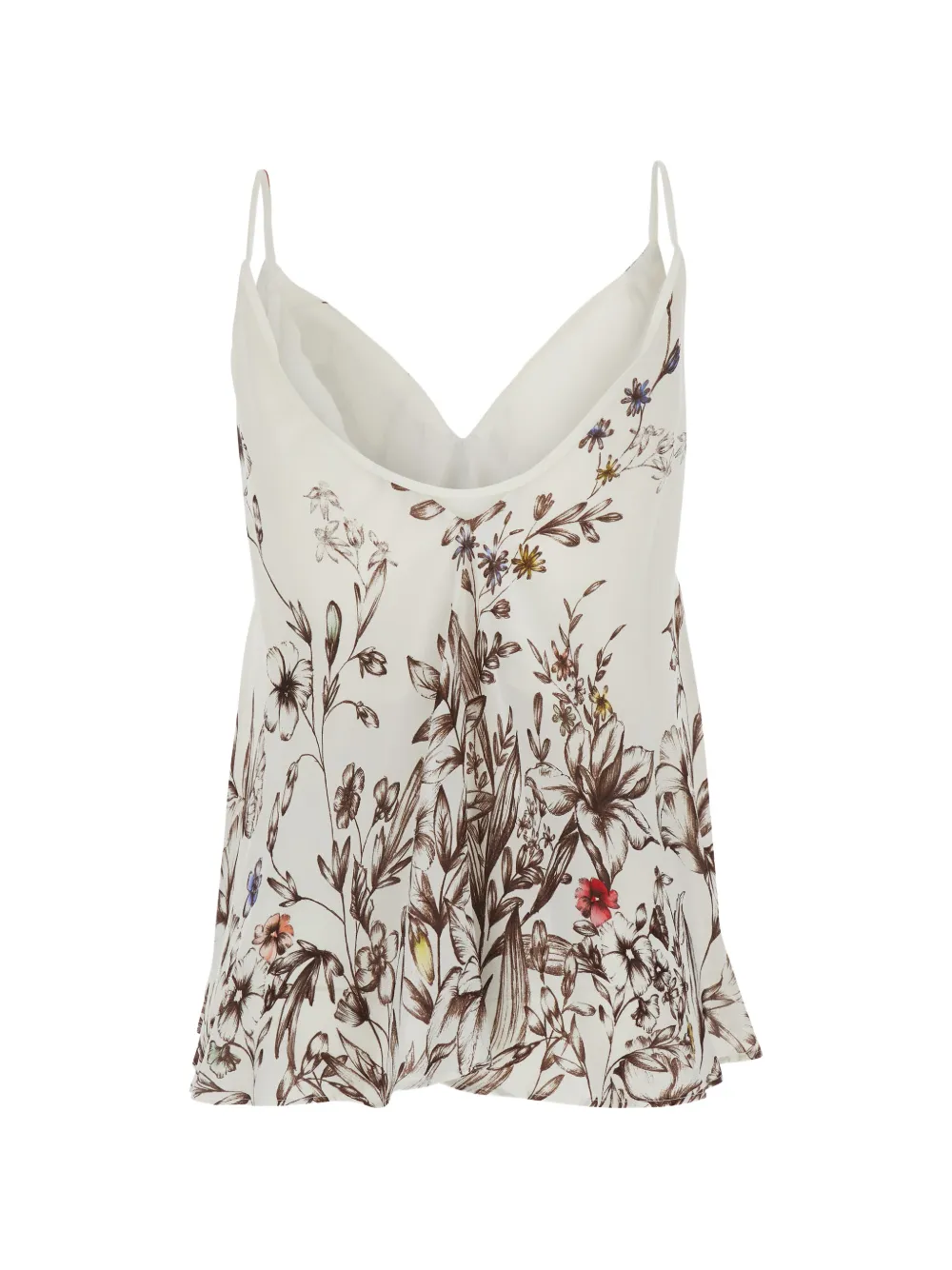 Semicouture Floral-print Sleeveless Top - White 