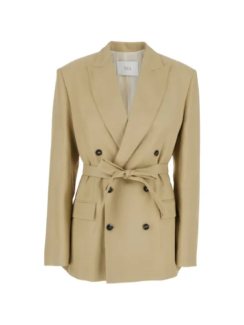 Tela Frost belted double-breasted blazer