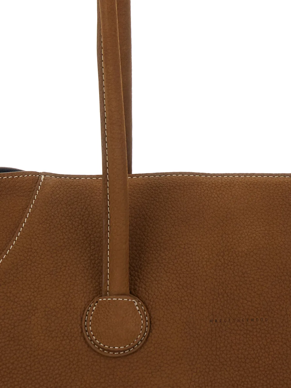 Marge Sherwood Leren schoudertas Beige