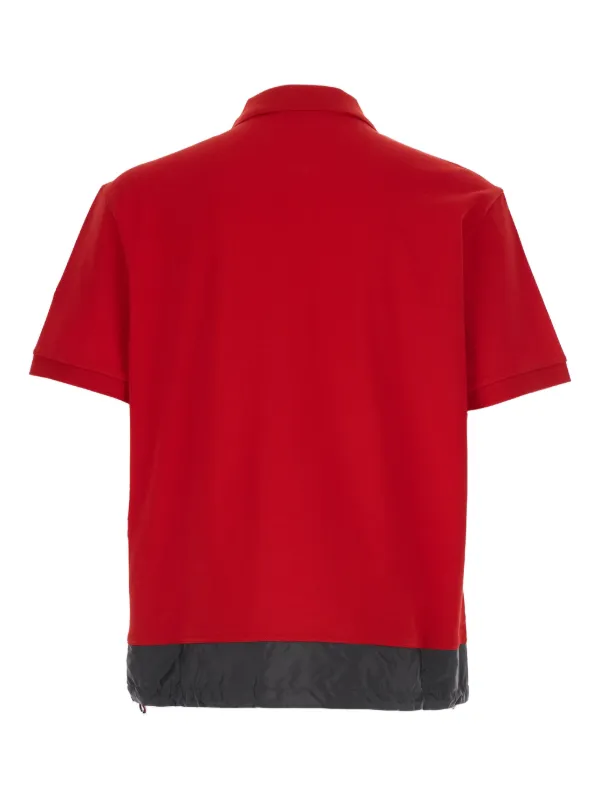 Moncler Camisa Polo Mangas Curtas Com Zíper | Vermelho | FARFETCH BR