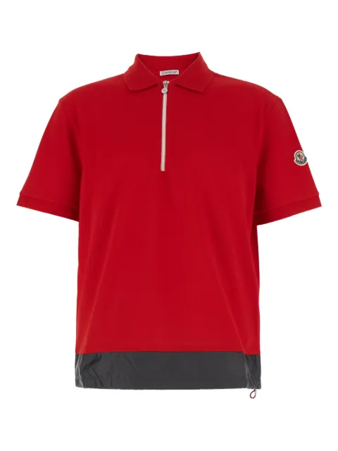 Moncler kortärmad skjorta med halv dragkedja