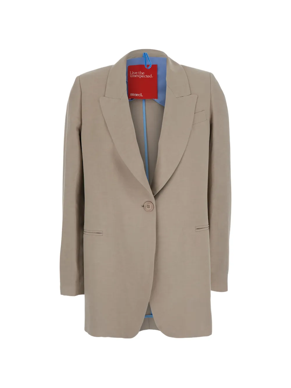 Merci single-breasted blazer - Nude