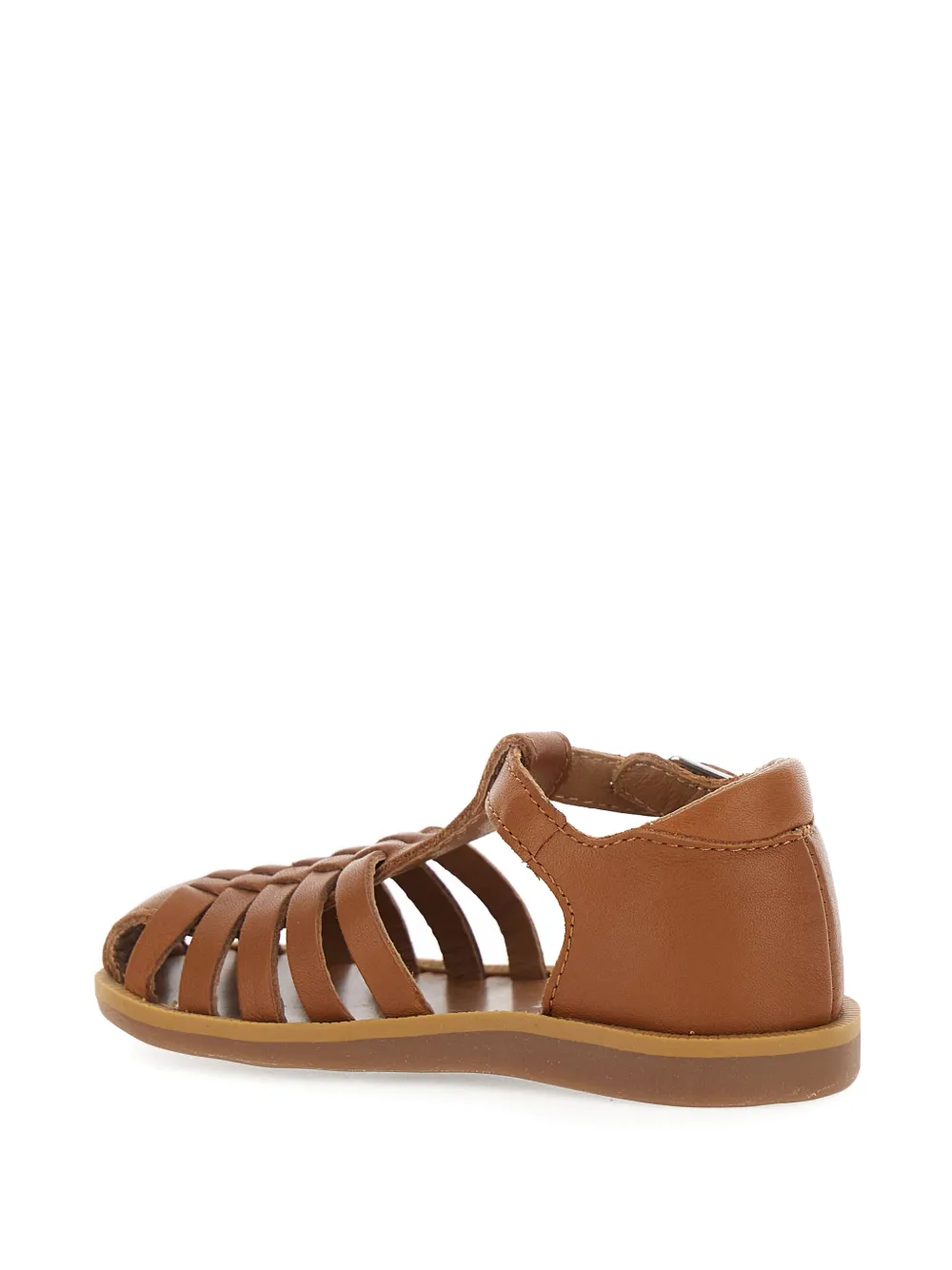Pom D api Kids Geweven sandalen met gesp Bruin
