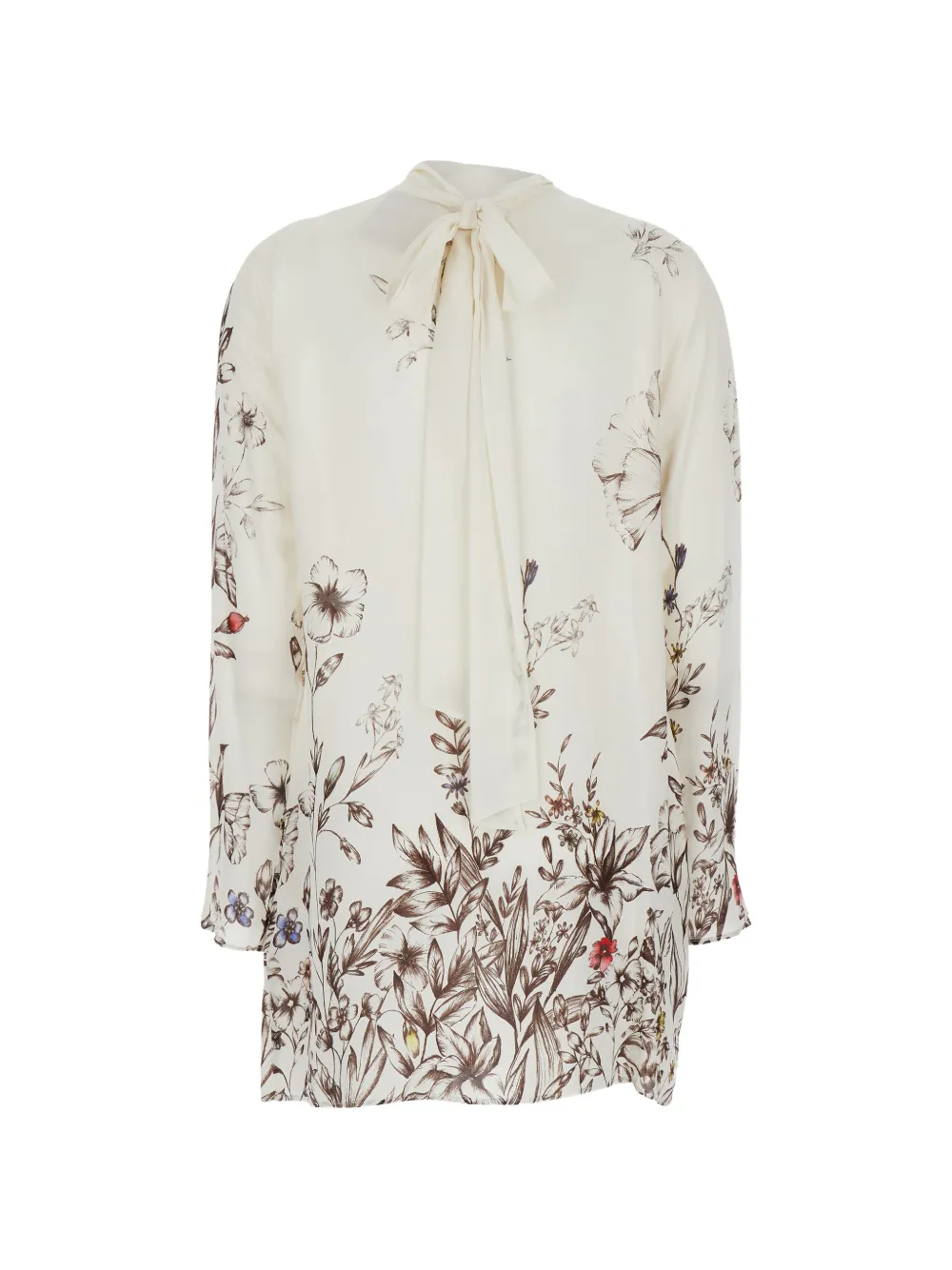 Semicouture floral-print mini dress - Bianco