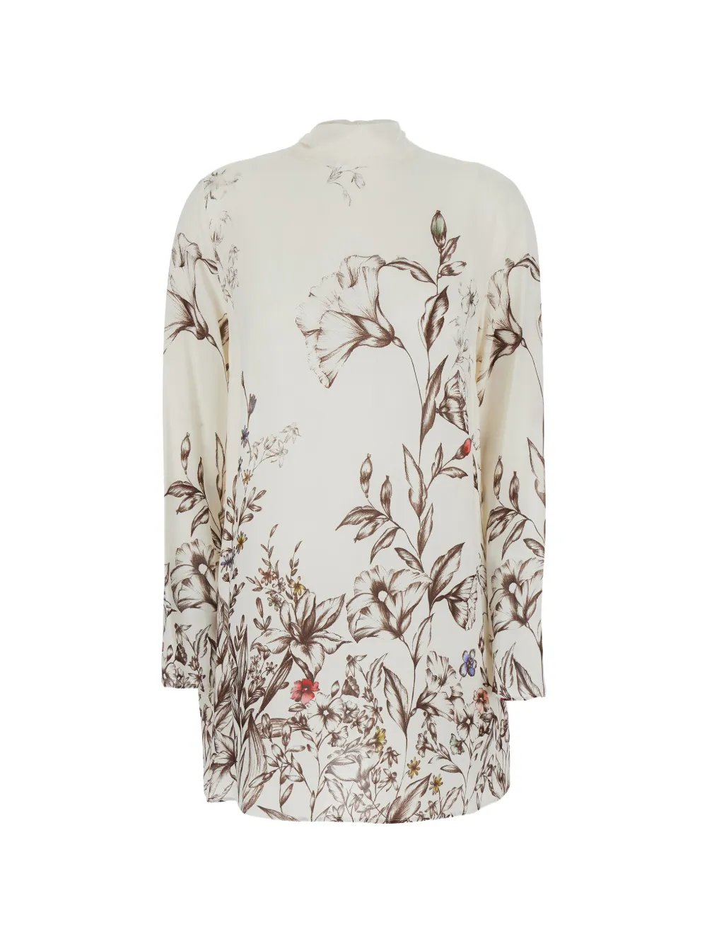Semicouture Mini-jurk met bloemenprint Wit