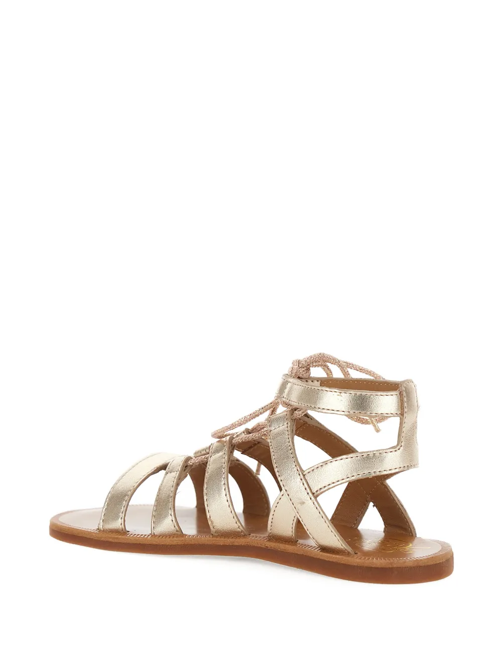 Pom D api Kids Plagette sandalen met meerdere bandjes Goud