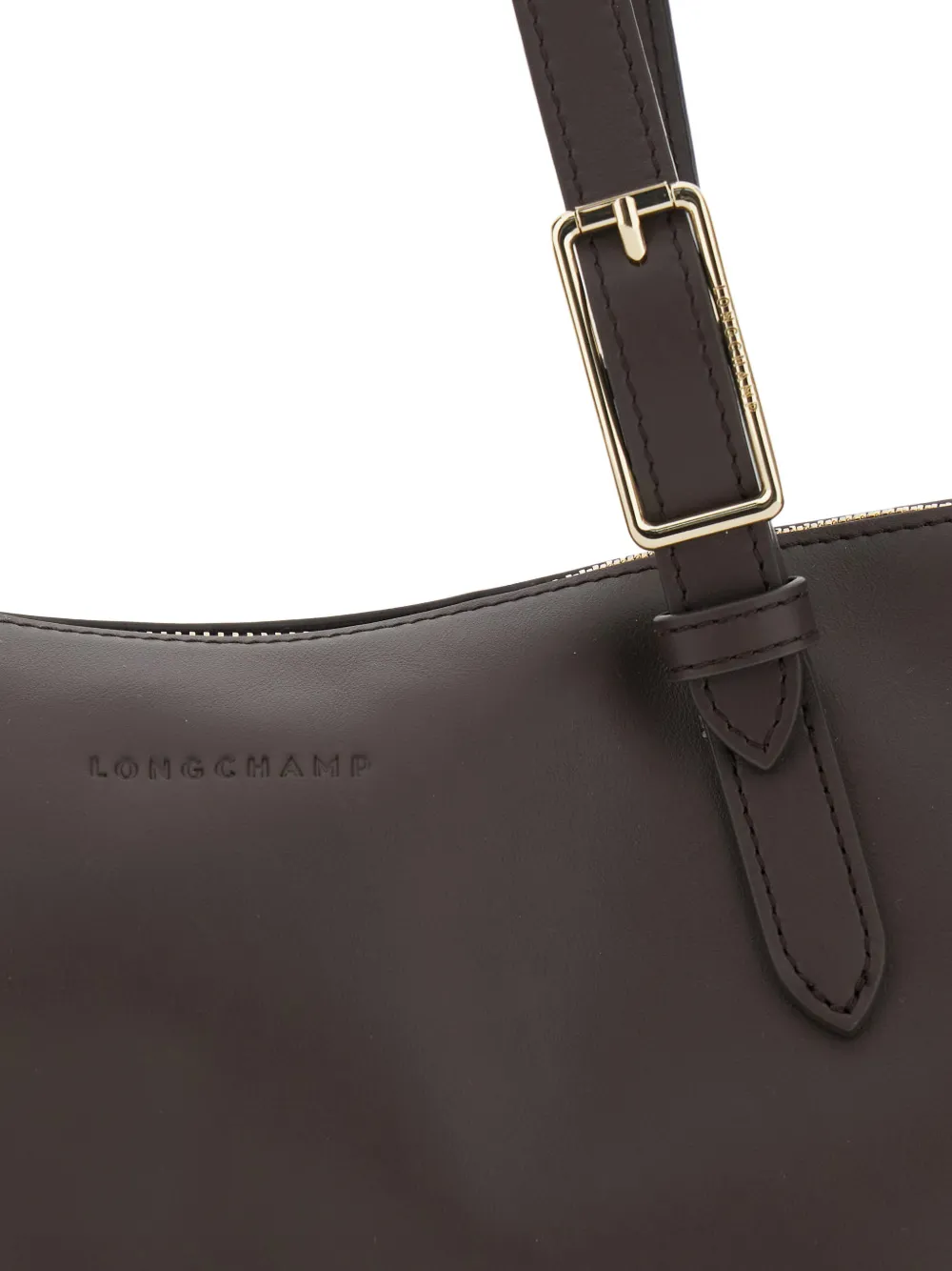  Longchamp East/west Leather Shoulder Bag - Brown 