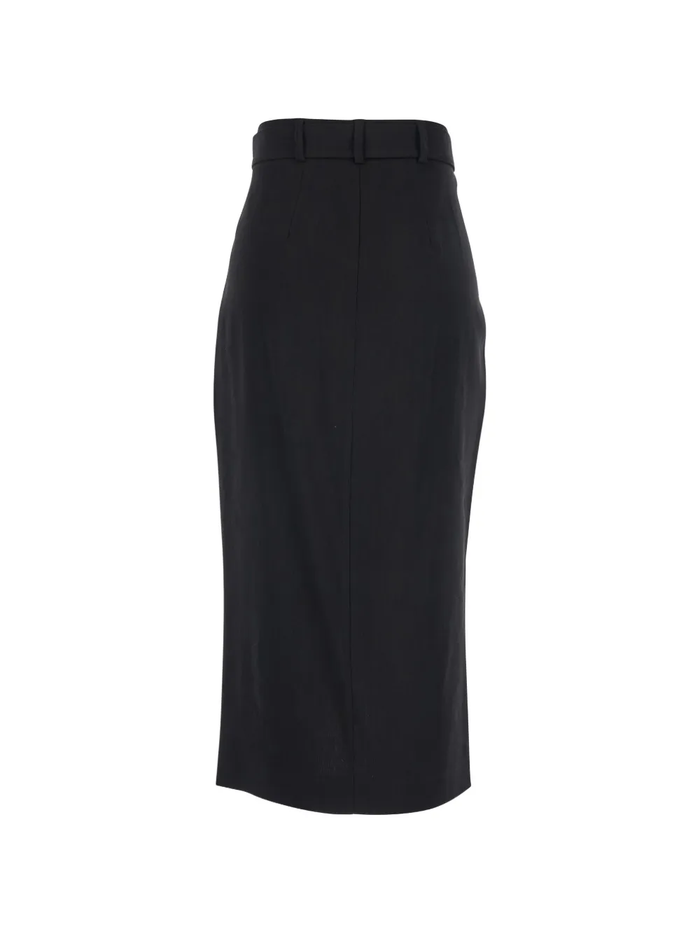  Tela Belted Wrap Midi Skirt - Black 
