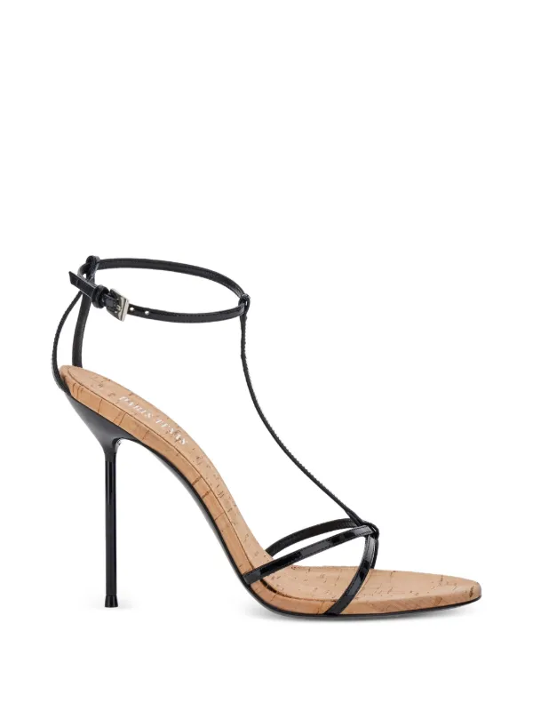 Paris Texas Lidia T-strap Heeled Pumps in Black
