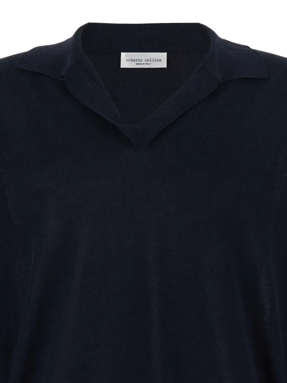 Roberto Collina Trui met polokraag Blauw
