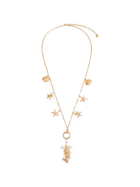 Self-Portrait seashell pearl necklace