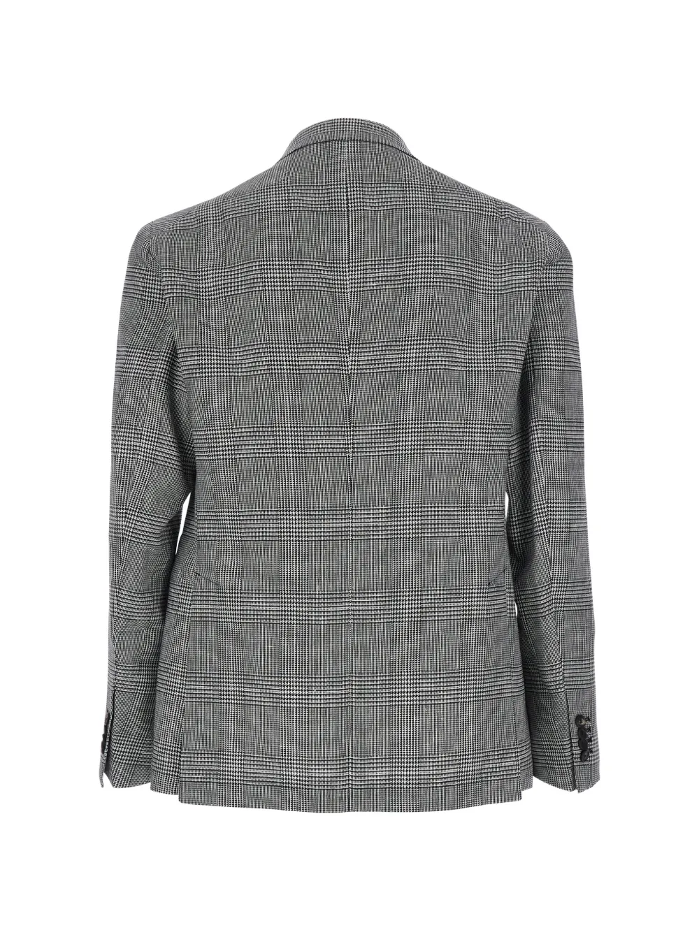 Single-Breasted Checked Blazer