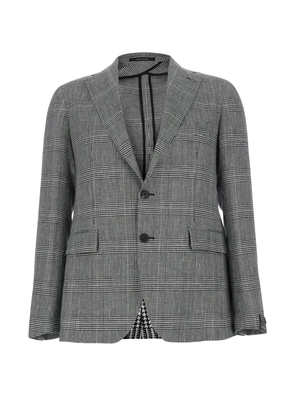 Tagliatore single-breasted checked blazer - Grey