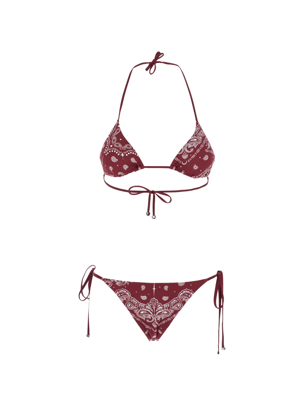 VENUJA printed embellished bikini - Rosso