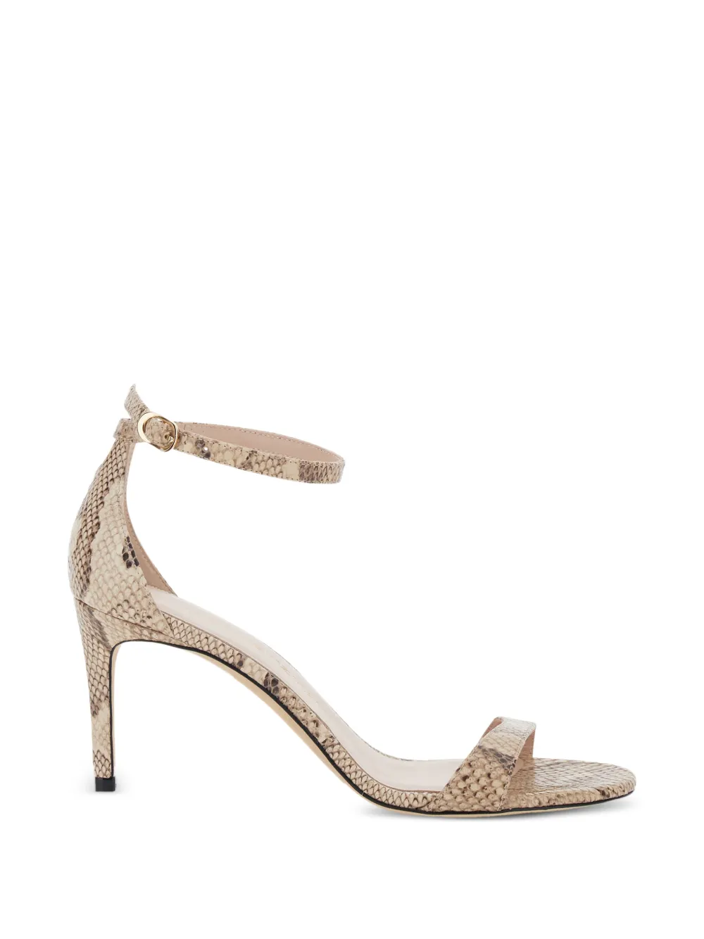 Stuart Weitzman snakeskin strap sandals - Toni neutri