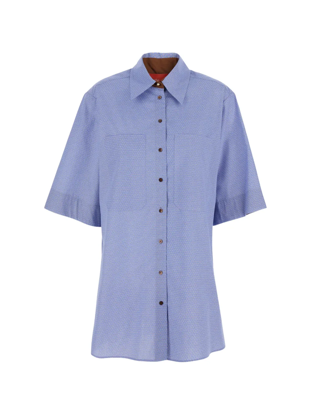 Merci geometric-print short-sleeve shirt - Blau