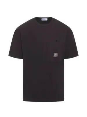 MM6 Maison Margiela tag-print T-shirt | Black | FARFETCH