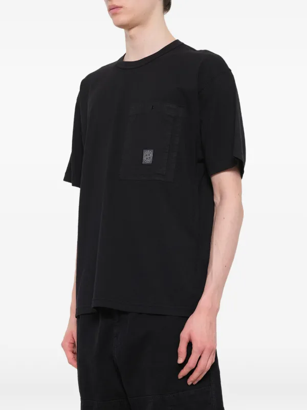 STONE  ポケットTシャツ XXL ストーンアイランド Stone Island ポケット Tシャツ | ブラック | FARFETCH JP