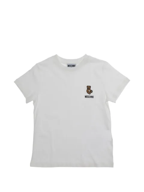 Moschino Kids T-shirt met geborduurde teddybeer