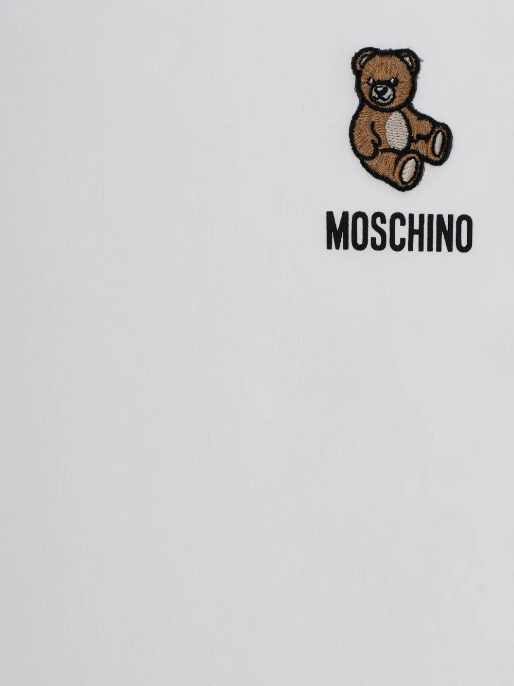 Moschino Kids T-shirt met geborduurde teddybeer Wit