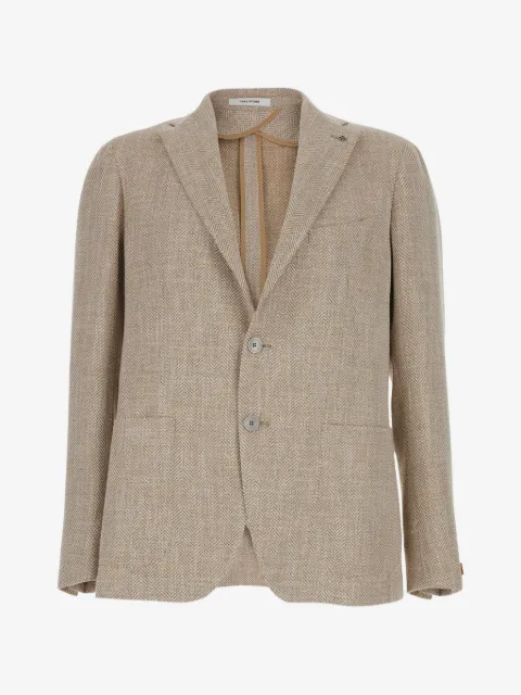 Tagliatore herringbone button jacket