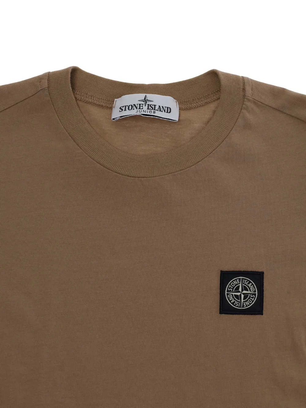  Stone Island Junior Compass-patch Cotton T-shirt - Brown 