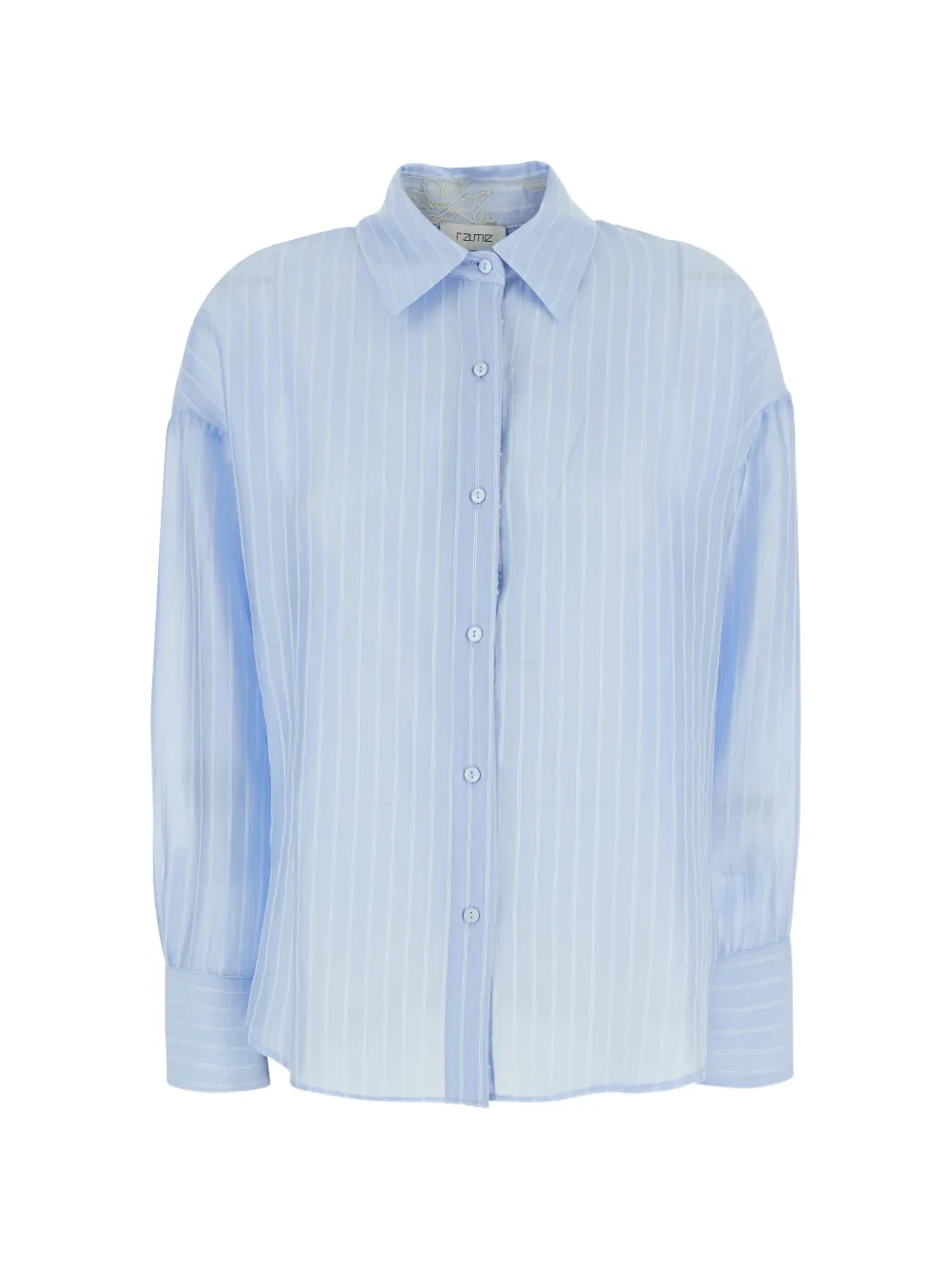 RAME vertical-stripe drop-shoulder shirt - Blu