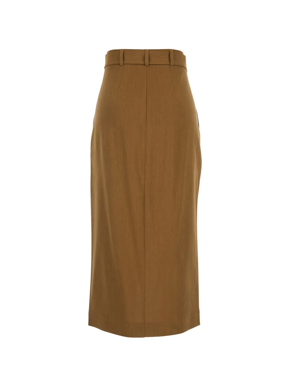  Tela Belted Midi Skirt - Brown 