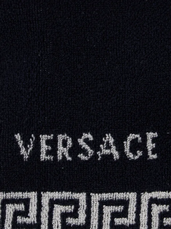 Versace Home Logo Towel | Blue | FARFETCH
