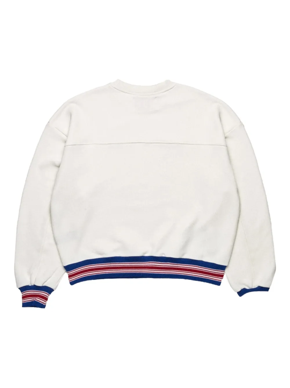 PDF striped-detail sweatshirt - Wit
