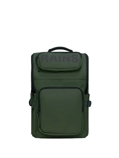 Rains logo-print cargo-pockets backpack
