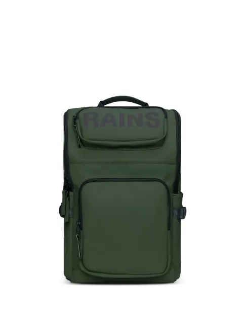 Rains logo-print cargo-pockets backpack