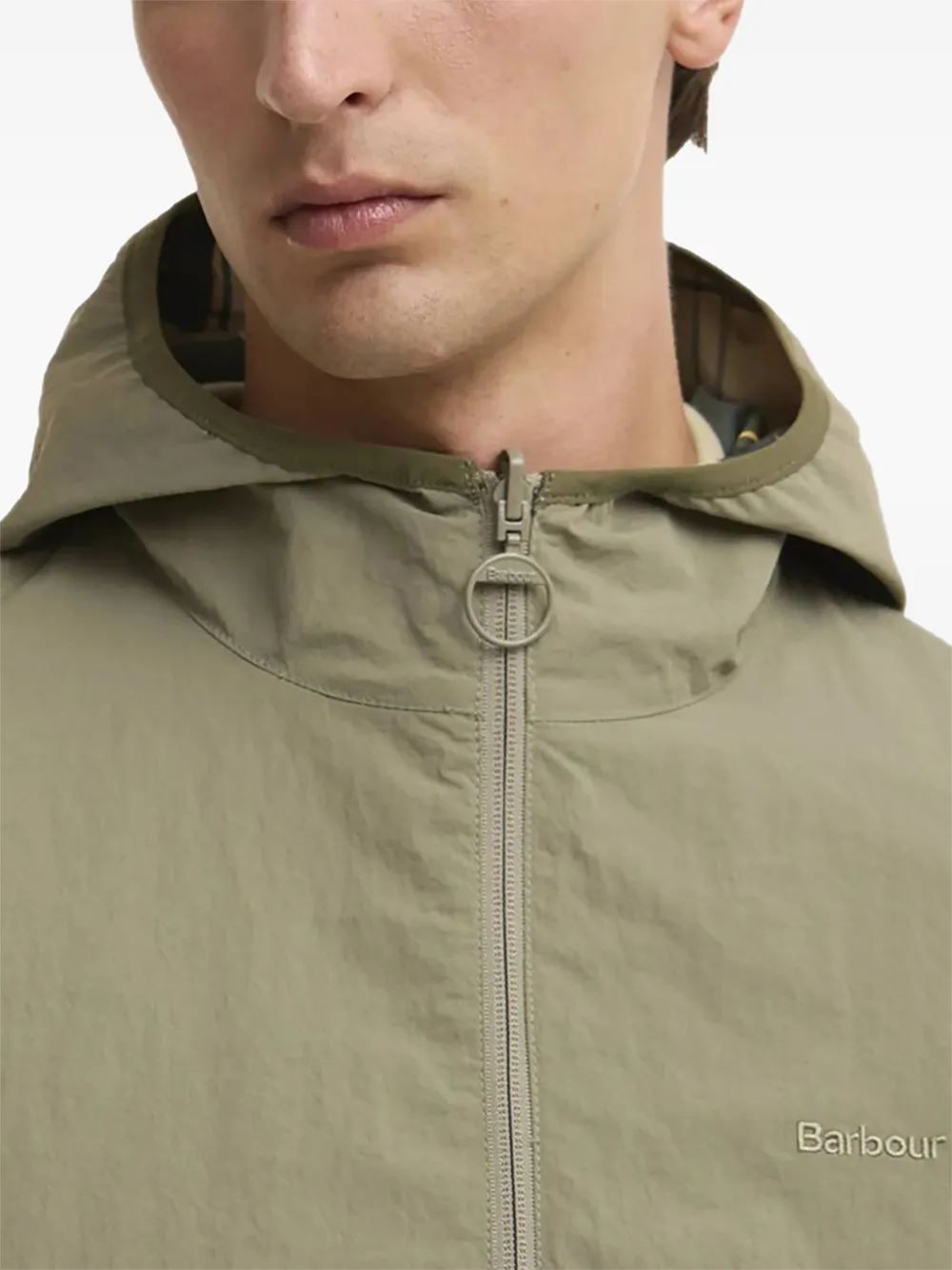 Barbour フーデッド ジップアップ ジャケット | グリーン | FARFETCH JP