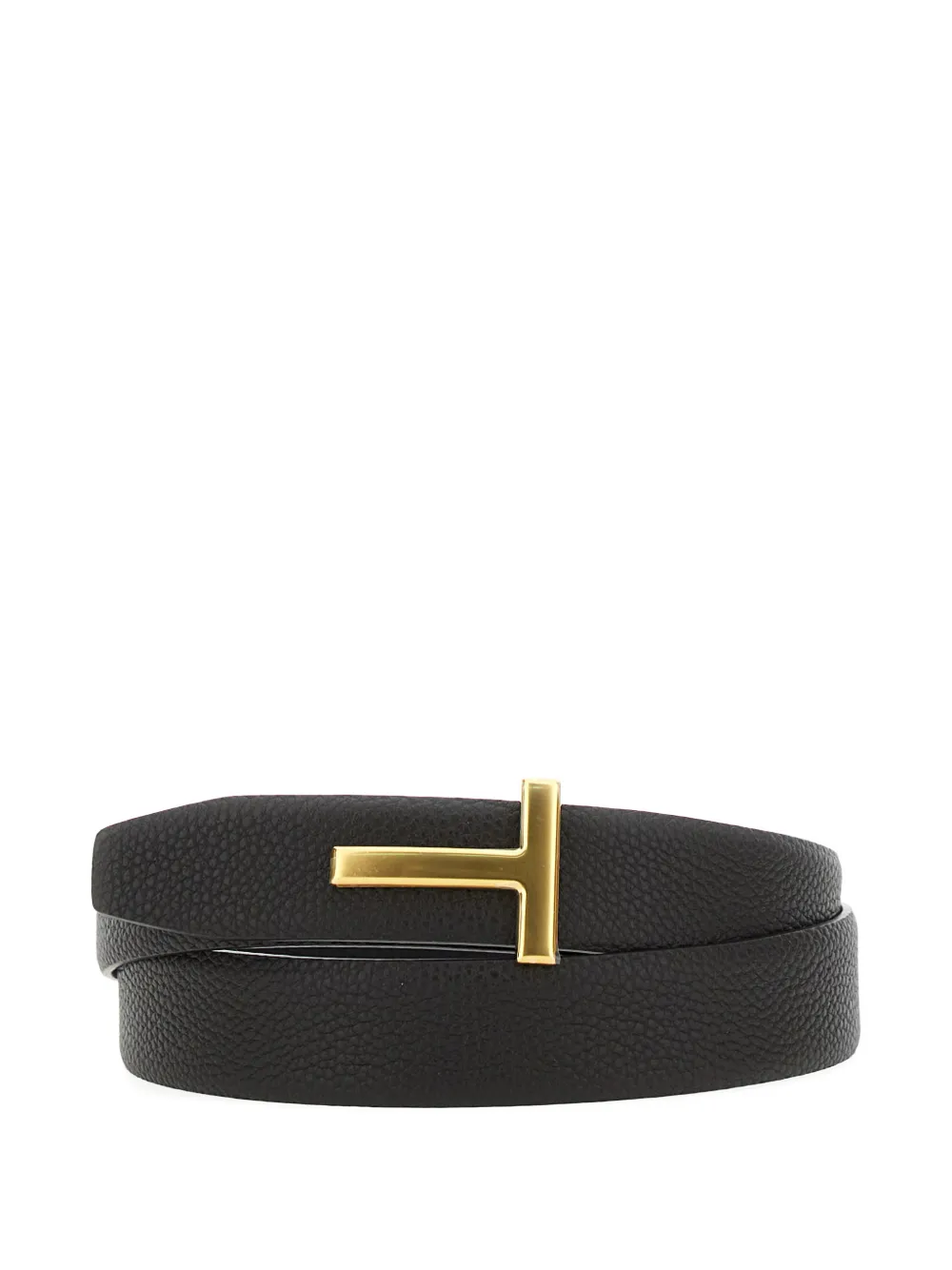 TOM FORD t-buckle leather belt - Nero