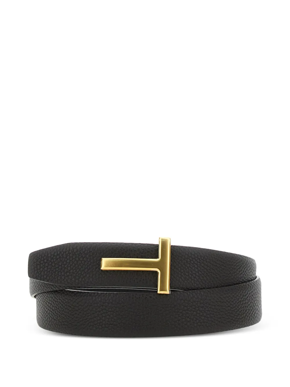 TOM FORD t-buckle leather belt - Schwarz