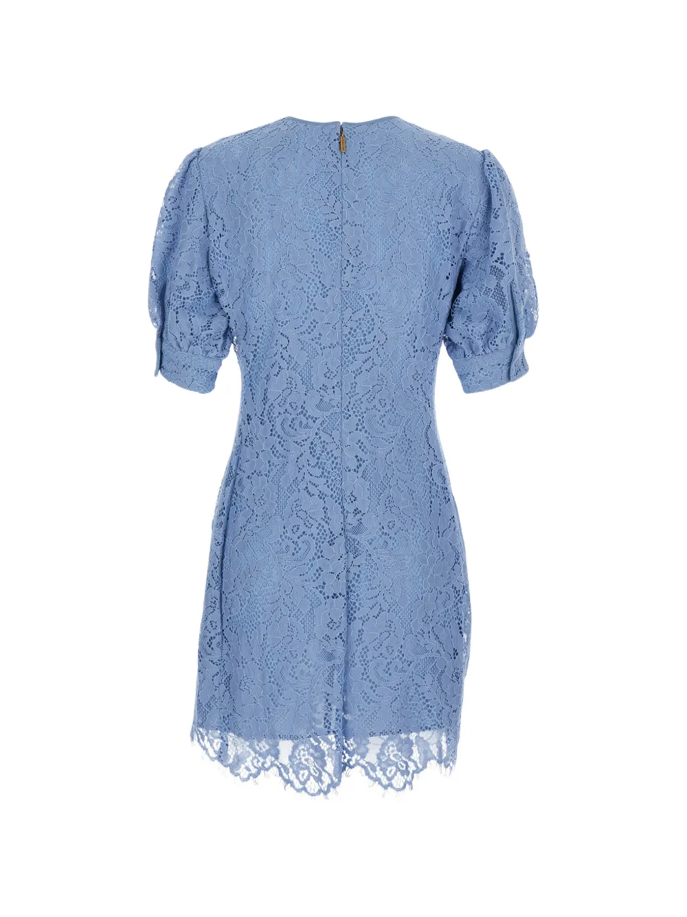 Michael Kors Jurk met pofmouwen en kant Blauw