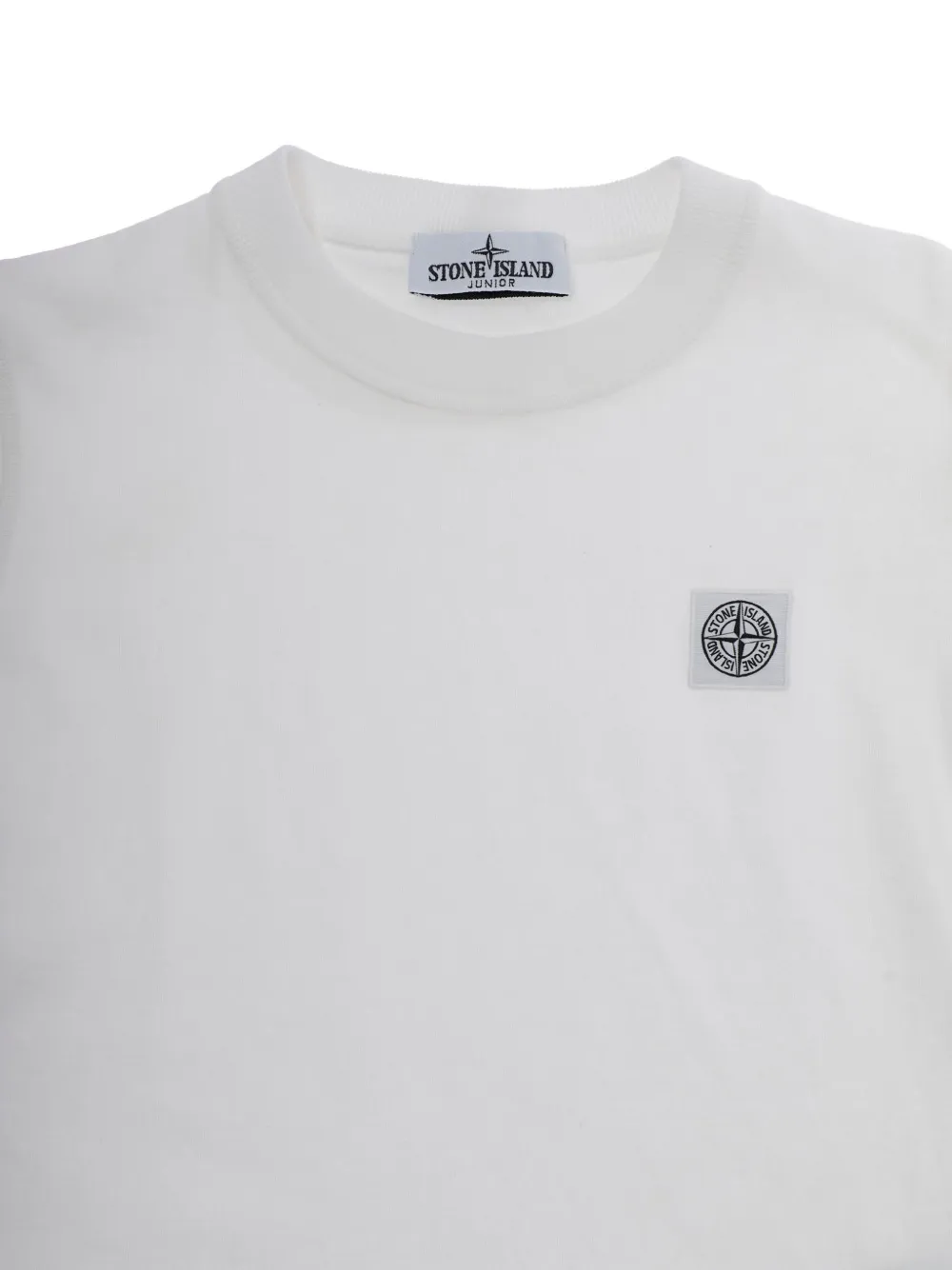 Stone Island Junior T-shirt met logopatch Wit