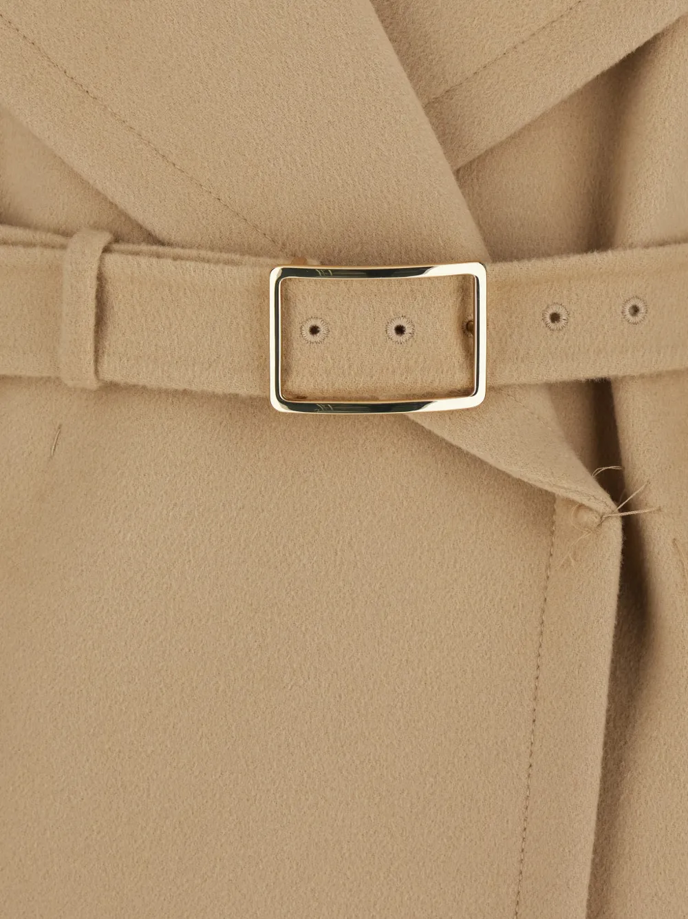  Sportmax Belted Virgin Wool Oversized Coat - Neutrals 