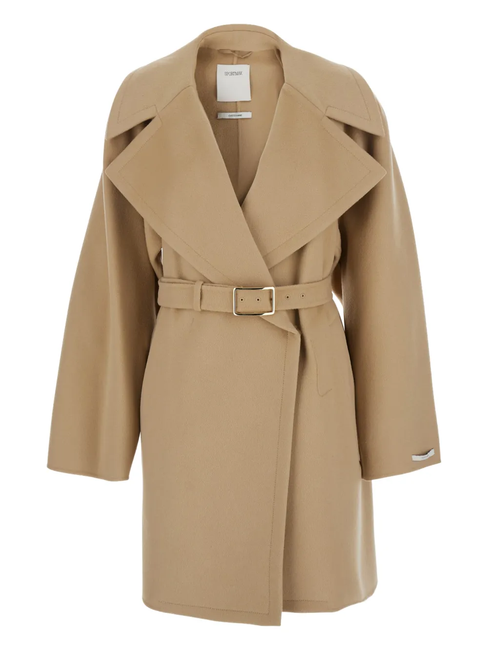 Sportmax Oversized-Mantel mit Gürtel - Nude