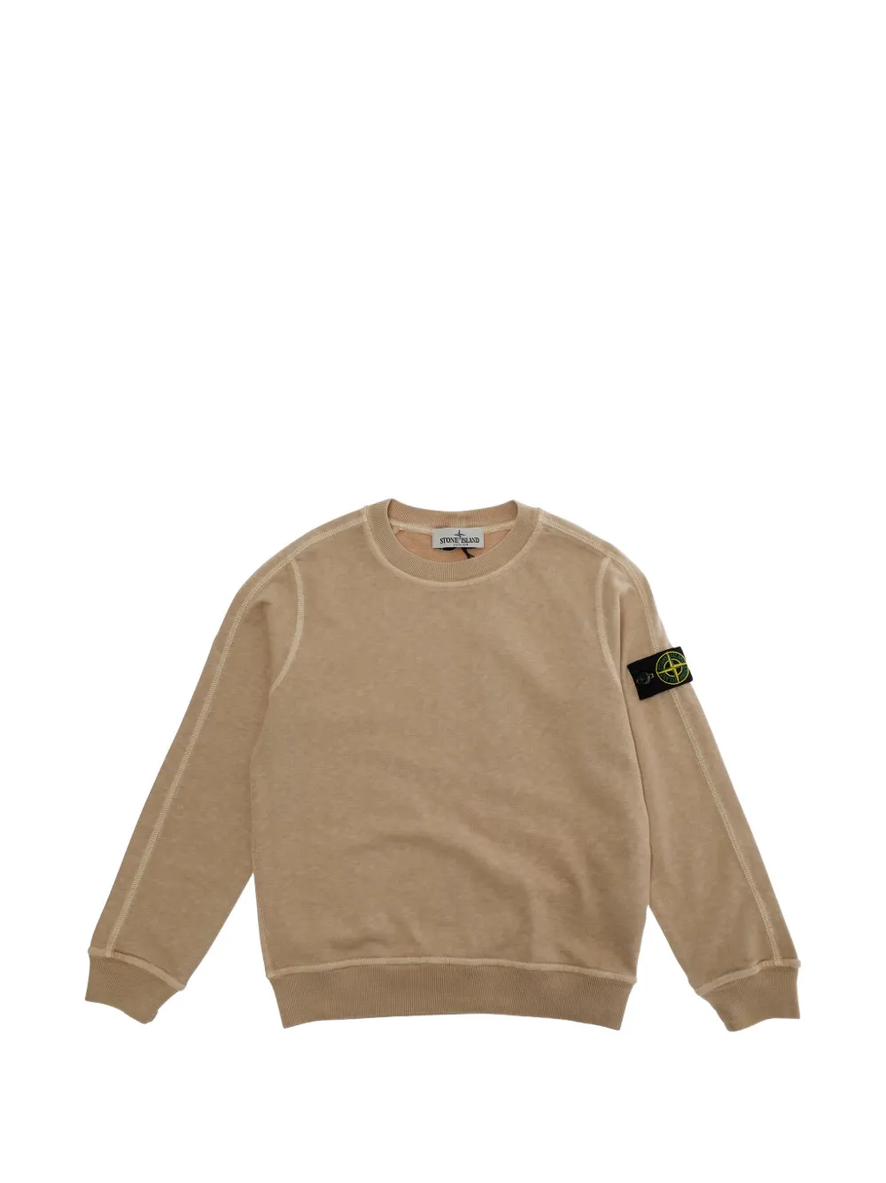 Stone Island Junior crewneck patch-detail sweatshirt - Toni neutri