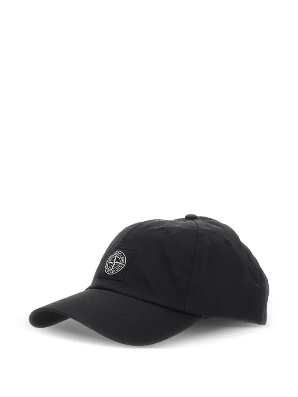 Stone Island Compass-patch Baseball Cap | Black | FARFETCH GE
