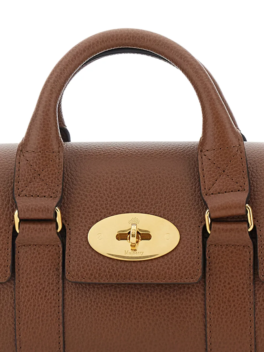 Mulberry Mini Bayswater Leather Tote Bag In Brown