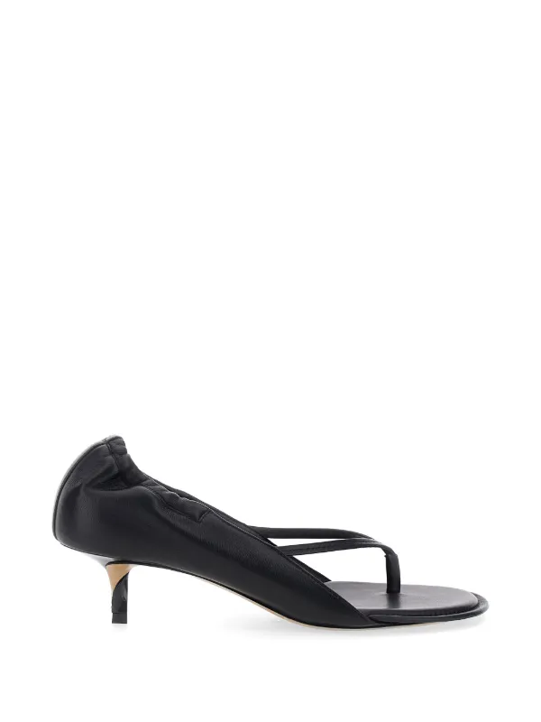 JACQUEMUS ジャックムス　サンダル Jacquemus レザーサンダル | ブラック | FARFETCH JP