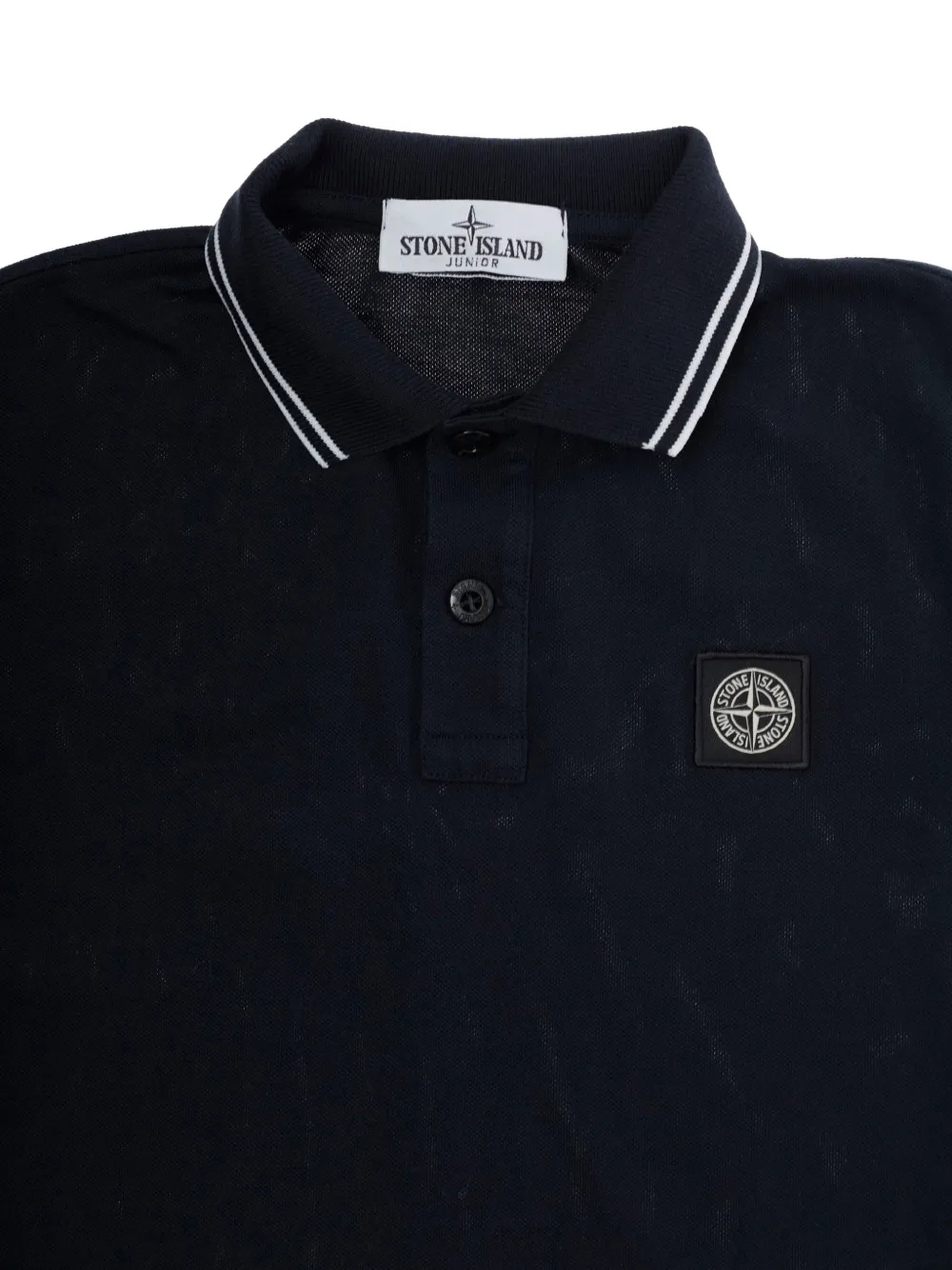  Stone Island Junior Logo-patch Polo Shirt - Blue 