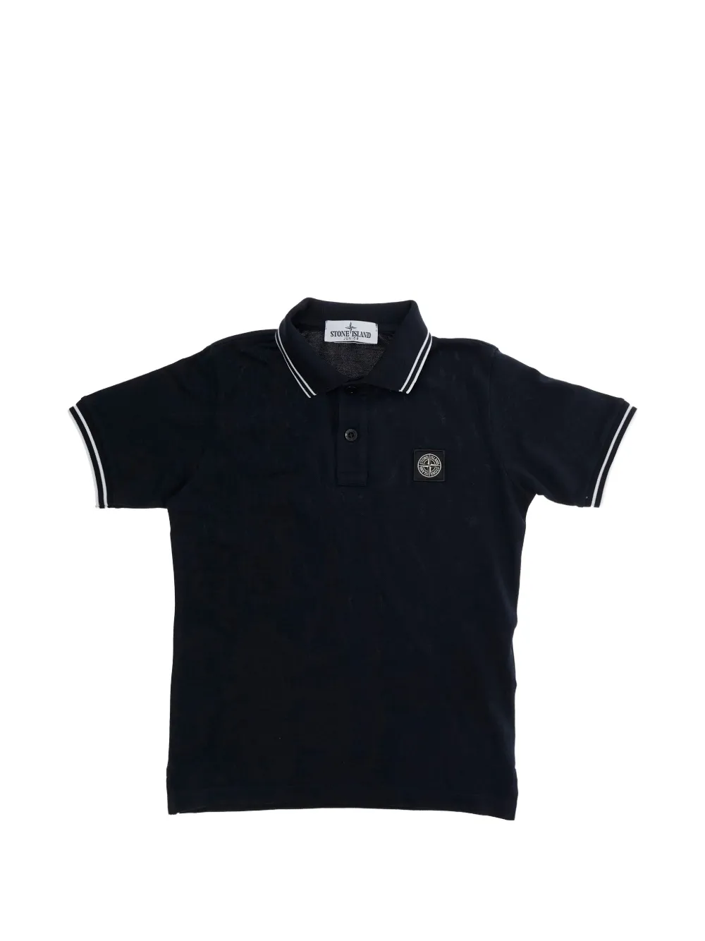 Stone Island Junior Polo con applicazione logo - Blu
