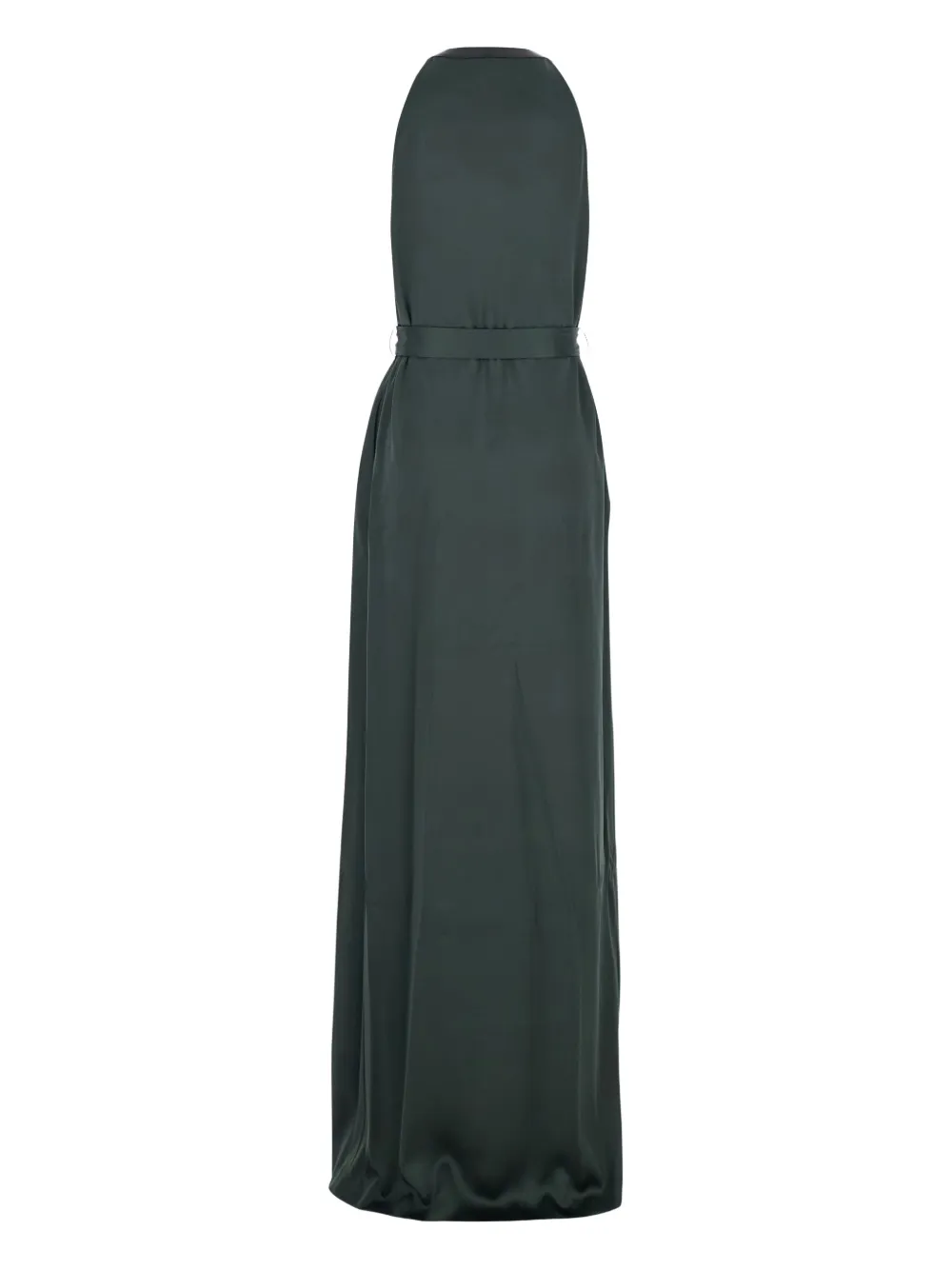 TOM FORD belted halterneck maxi dress - Groen