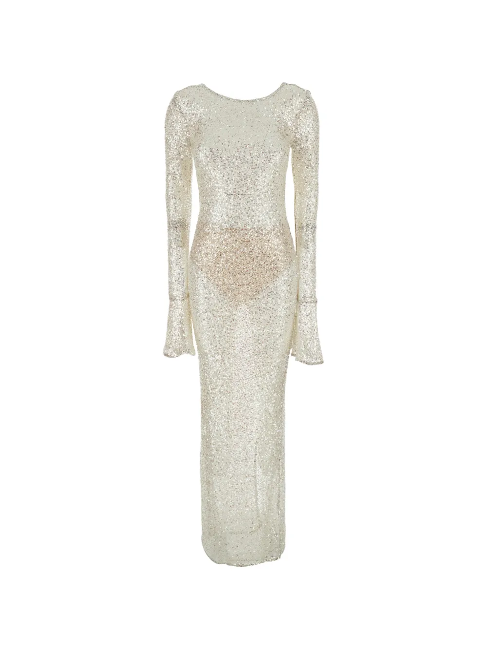 TWENTY FOURHAITCH Algedi sequin-embellished dress - Argento