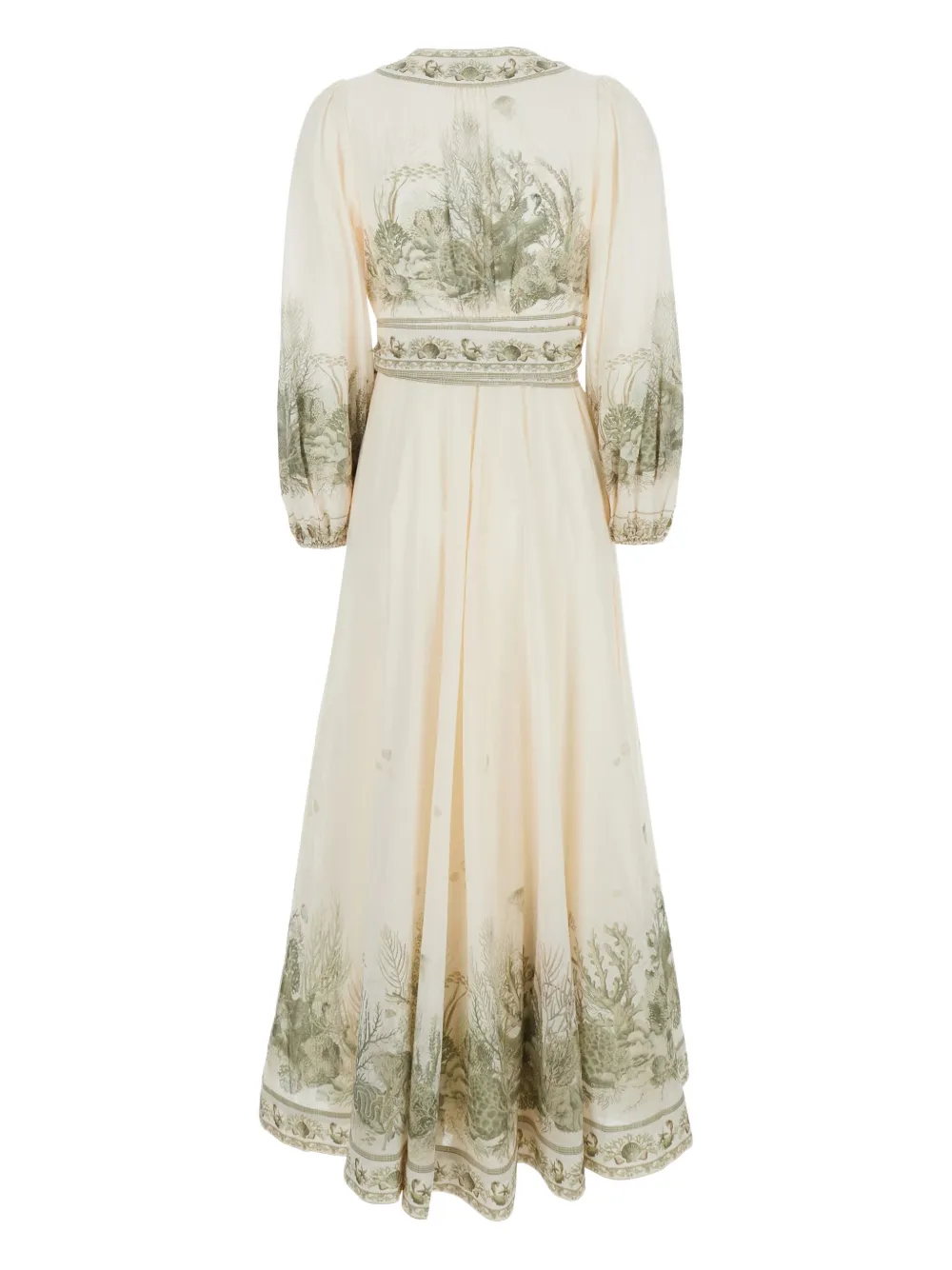 ZIMMERMANN Wanderlust V-neck printed maxi dress - Beige